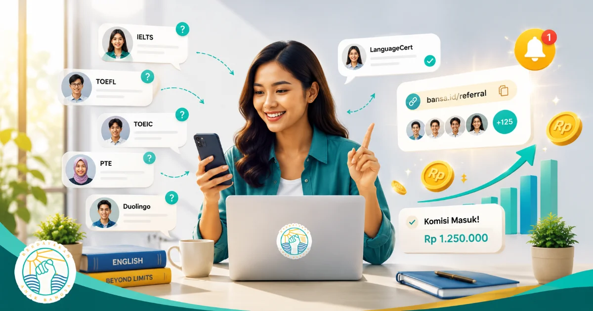 Sering Ditanya Soal Tes Bahasa Inggris? Yuk, Ubah Rekomendasi Menjadi Pemasukan Tambahan Bersama BANSA!