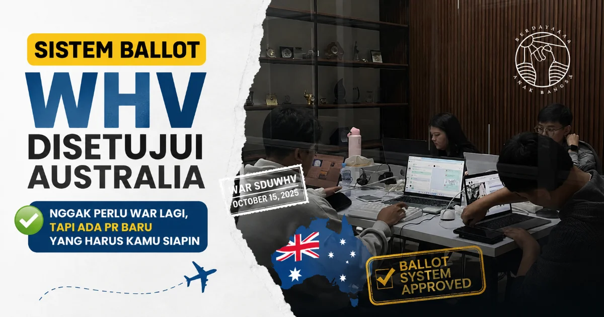 Sistem Ballot WHV Disetujui Australia: Nggak Perlu War Lagi, Tapi Ada PR Baru yang Harus Kamu Siapin