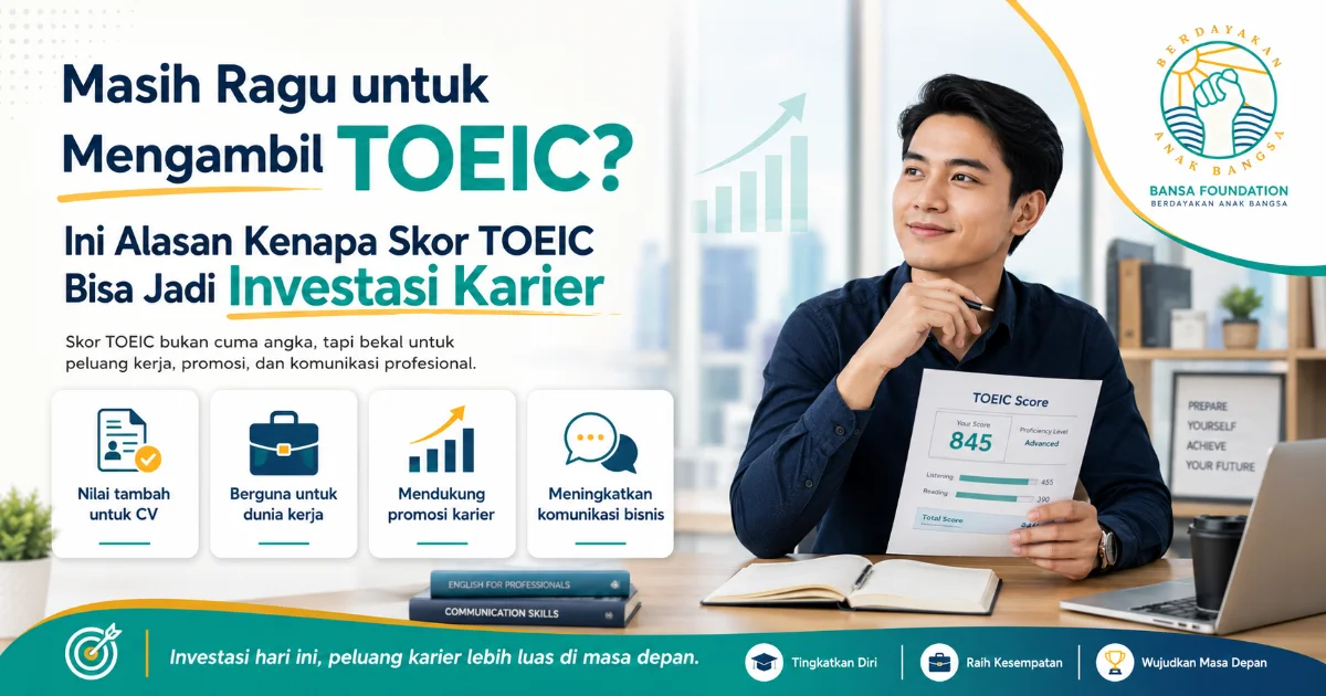 Masih Ragu untuk Mengambil TOEIC? Ini Alasan Kenapa Skor TOEIC Bisa Jadi Investasi Karier