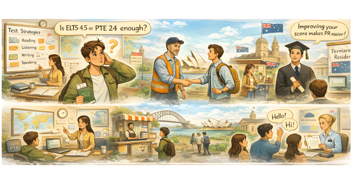 Mengapa Tetap Perlu Les Bahasa Inggris Meski Syarat WHV Hanya IELTS 4.5 atau PTE 24?