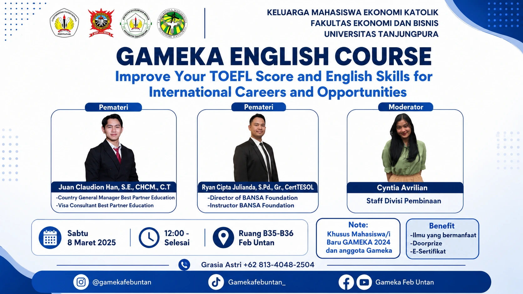 GAMEKA ENGLISH COURSE bersama Divisi LITBANG GAMEKA!