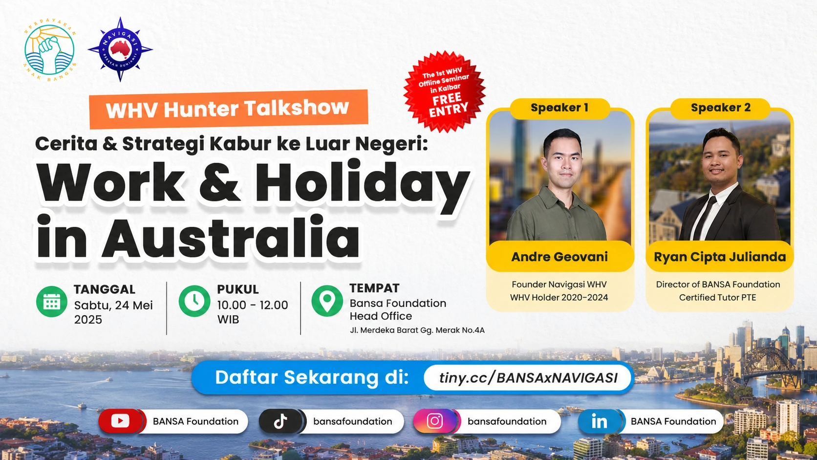 WHV Hunter Talkshow : Cerita & Strategi Kabur keluar negeri work & holiday ke Australia