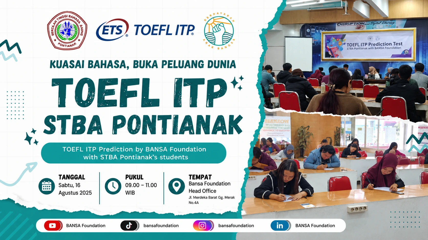 TOEFL ITP Training and SImulation with STBA Pontianak
