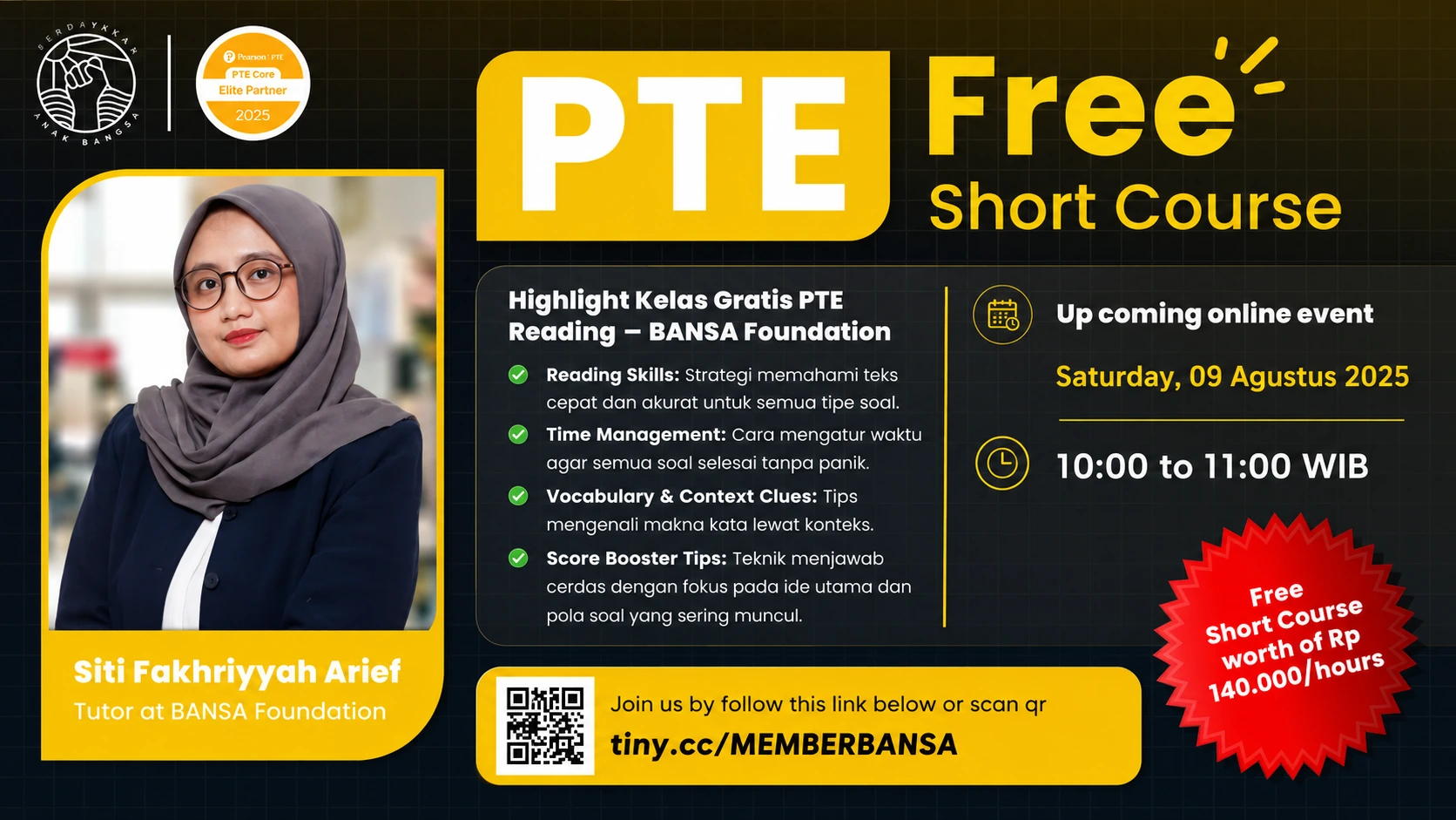 PTE Free Short Course with Miss Siti