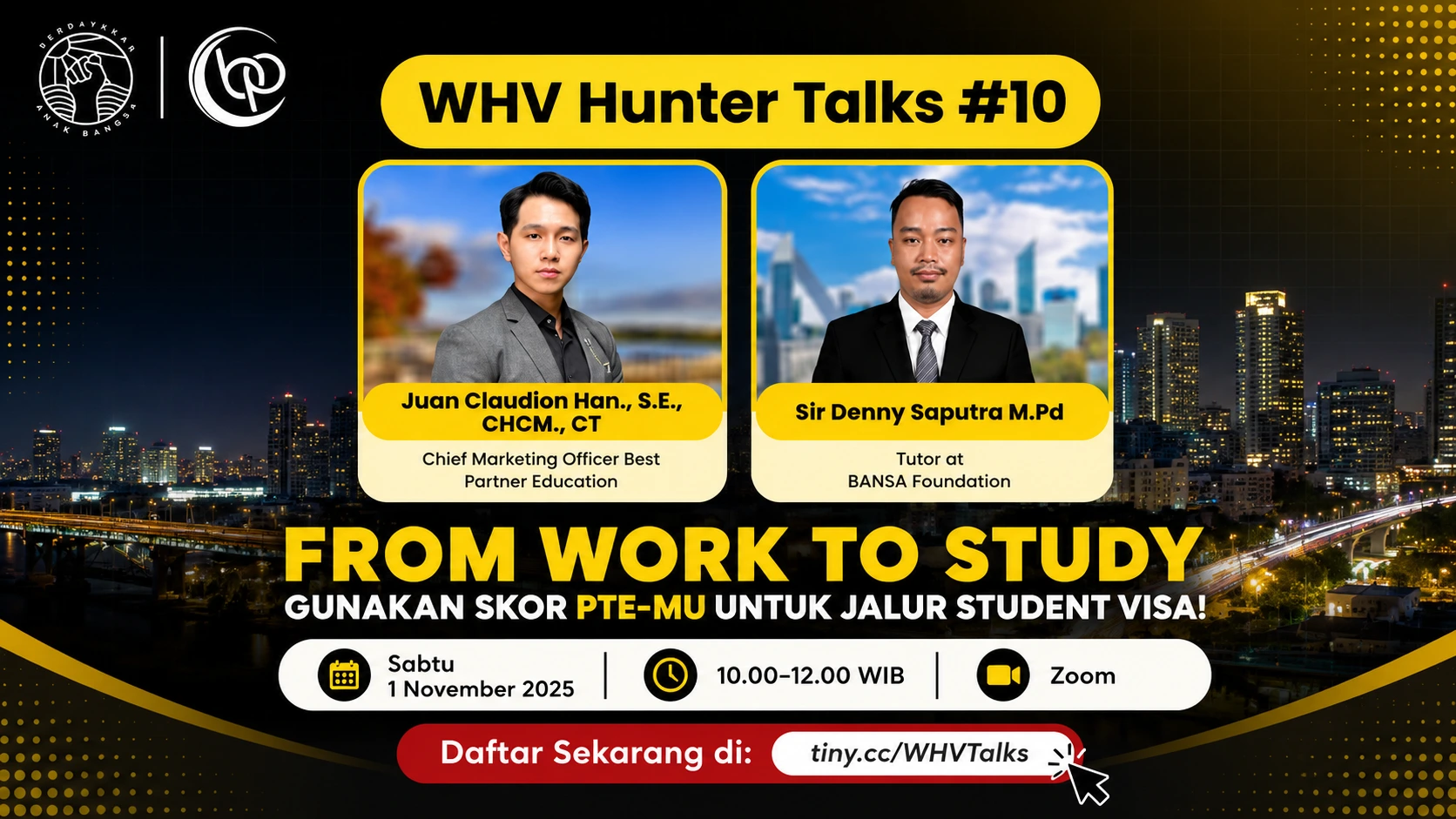 WHV Hunter Talks : From Work to Study