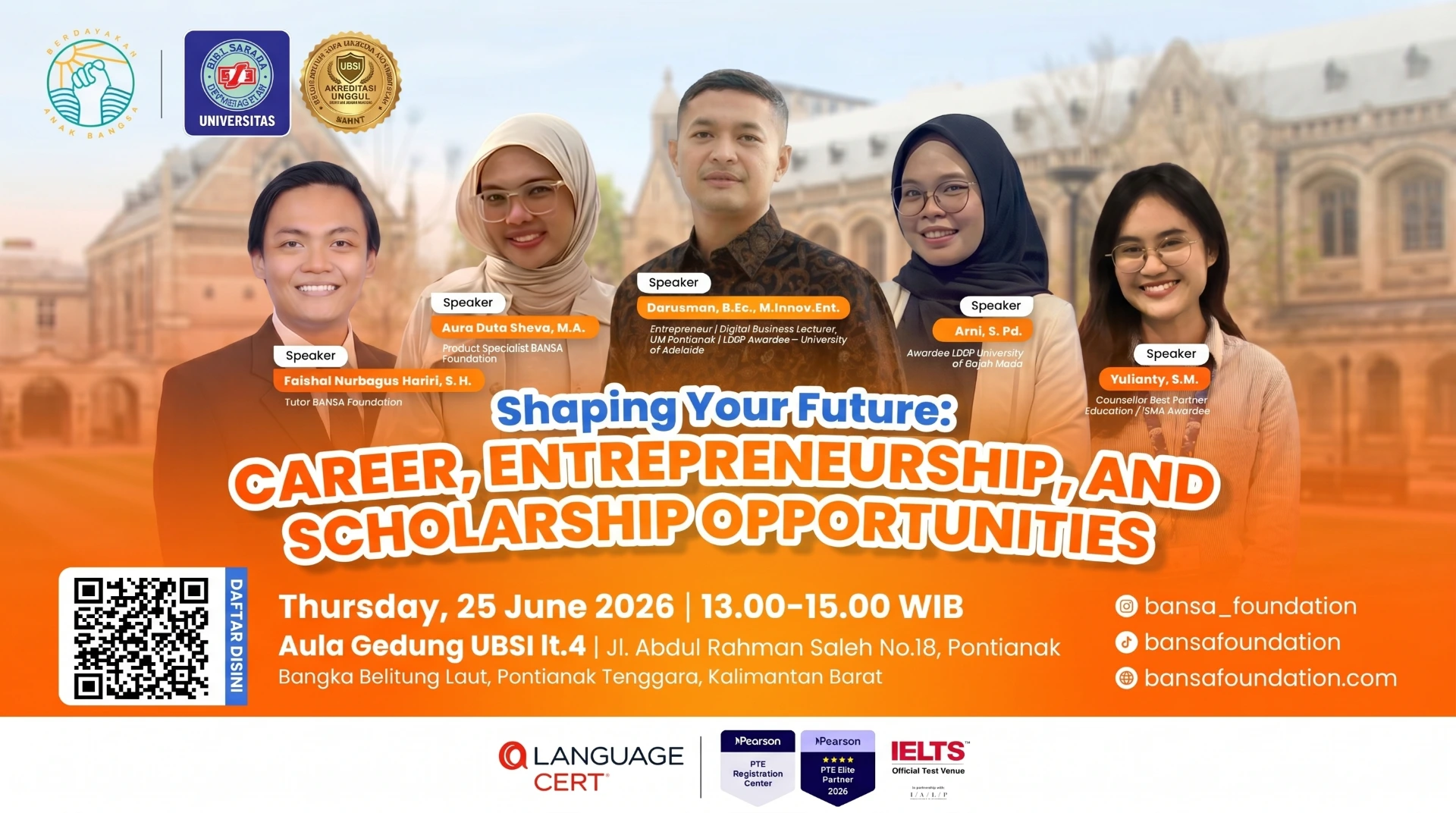 Shaping Your Future: Membangun Karier, Kewirausahaan, dan Meraih Peluang Beasiswa
