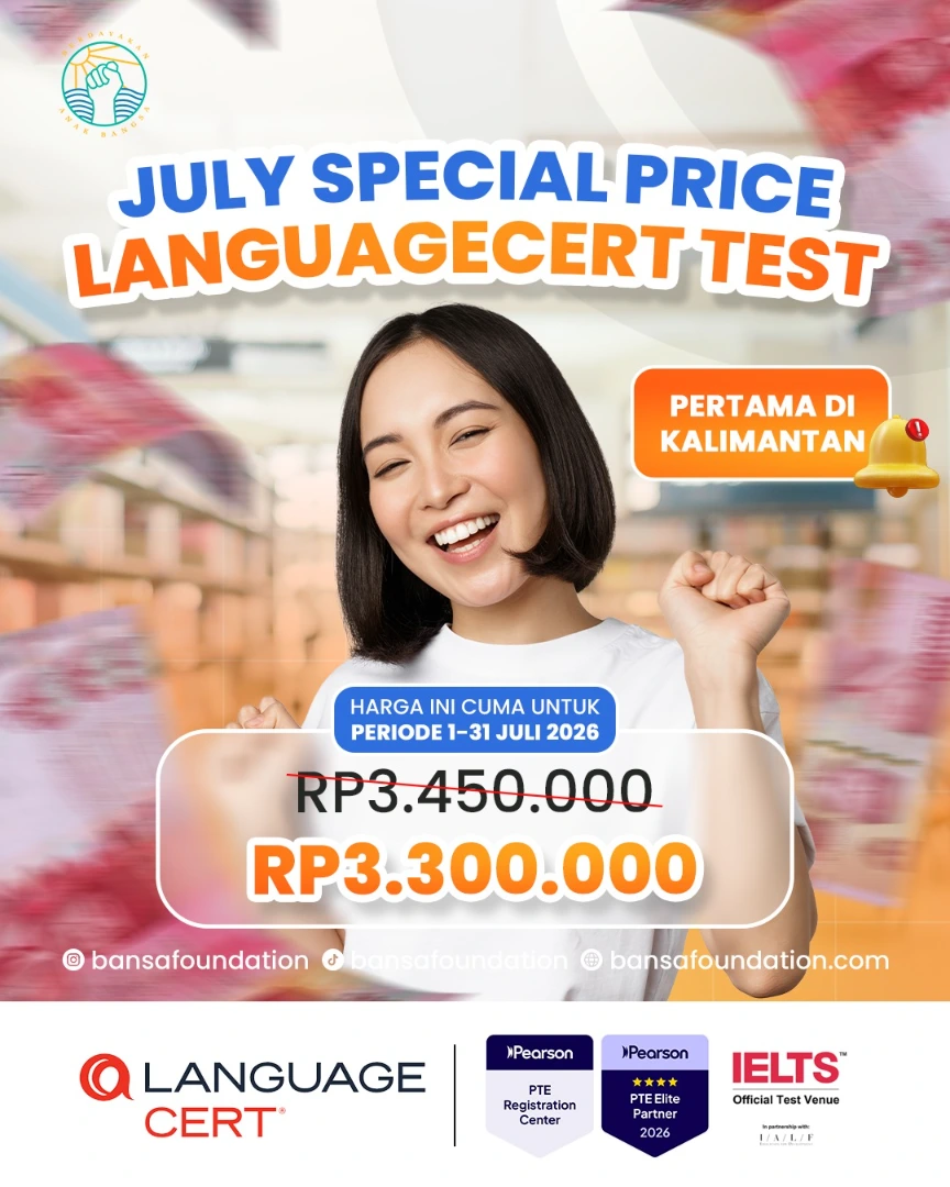 Promo harga Tes Languagecert Juli